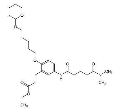 ethyl-3-{5-[4-(dimethylaminocarbonyl)butanoylamino]-2-[5-(tetrahydropyranyloxy)pentoxy]phenyl}propanoate CAS:197726-32-2 manufacturer & supplier