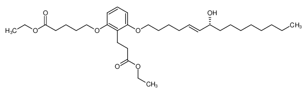 (-)-ethyl-5-{2-[2-(ethoxycarbonyl)ethyl]-3-(7R-hydroxy-5E-pentadecenyloxy)phenoxy}petanoate CAS:197726-66-2 manufacturer & supplier