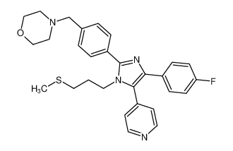 4-(4-(4-(4-fluorophenyl)-1-(3-(methylthio)propyl)-5-(pyridin-4-yl)-1H-imidazol-2-yl)benzyl)morpholine CAS:197769-92-9 manufacturer & supplier