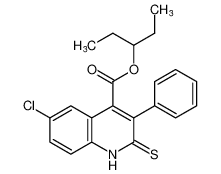 pentan-3-yl 6-chloro-3-phenyl-2-thioxo-1,2-dihydroquinoline-4-carboxylate CAS:197772-26-2 manufacturer & supplier