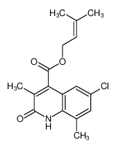 3-methylbut-2-en-1-yl 6-chloro-3,8-dimethyl-2-oxo-1,2-dihydroquinoline-4-carboxylate CAS:197772-91-1 manufacturer & supplier