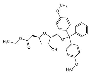 ethyl [2-deoxy-5-O-(4,4'-dimethoxytrityl)-α-D-erythro-pentofuranosyl]acetate CAS:197784-37-5 manufacturer & supplier