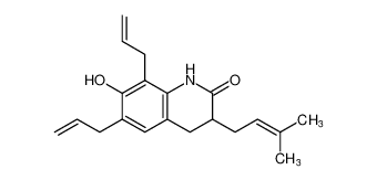 6,8-diallyl-7-hydroxy-3-(3-methylbut-2-en-1-yl)-3,4-dihydroquinolin-2(1H)-one CAS:197785-83-4 manufacturer & supplier