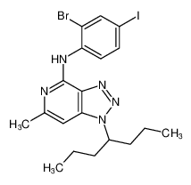 N-(2-bromo-4-iodophenyl)-1-(heptan-4-yl)-6-methyl-1H-[1,2,3]triazolo[4,5-c]pyridin-4-amine CAS:197799-40-9 manufacturer & supplier