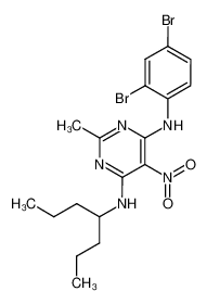 N-(2,4-Dibromo-phenyl)-2-methyl-5-nitro-N'-(1-propyl-butyl)-pyrimidine-4,6-diamine CAS:197803-15-9 manufacturer & supplier