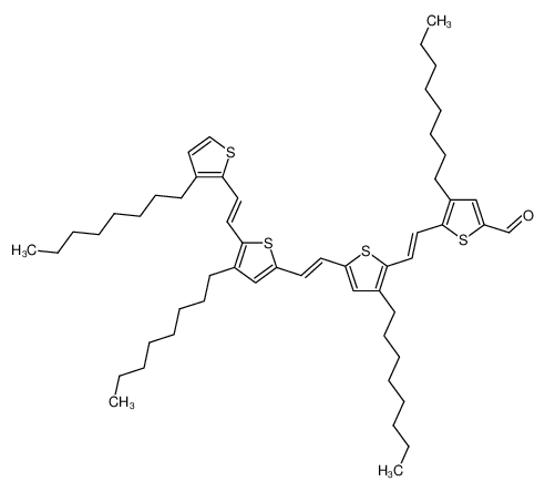 4-Octyl-5-{(E)-2-[3-octyl-5-((E)-2-{4-octyl-5-[(E)-2-(3-octyl-thiophen-2-yl)-vinyl]-thiophen-2-yl}-vinyl)-thiophen-2-yl]-vinyl}-thiophene-2-carbaldehyde CAS:197807-81-1 manufacturer & supplier