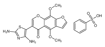 6-(2,4-diaminothiazol-5-yl)-4,9-dimethoxy-5H-furo[3,2-g]chromen-5-one benzenesulfonate CAS:197859-77-1 manufacturer & supplier