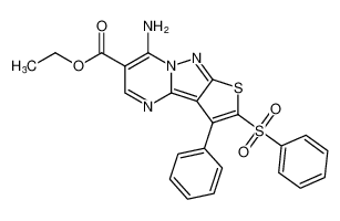 ethyl 7-amino-3-phenyl-2-(phenylsulfonyl)thieno[2',3':3,4]pyrazolo[1,5-a]pyrimidine-6-carboxylate CAS:197861-69-1 manufacturer & supplier