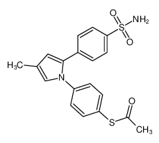 S-(4-(4-methyl-2-(4-sulfamoylphenyl)-1H-pyrrol-1-yl)phenyl) ethanethioate CAS:197905-48-9 manufacturer & supplier