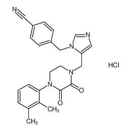 4-((5-((4-(2,3-dimethylphenyl)-2,3-dioxopiperazin-1-yl)methyl)-1H-imidazol-1-yl)methyl)benzonitrile hydrochloride CAS:197912-71-3 manufacturer & supplier