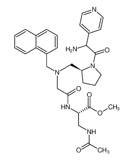 methyl (2S)-3-acetamido-2-(2-((((2S)-1-(2-amino-2-(pyridin-4-yl)acetyl)pyrrolidin-2-yl)methyl)(naphthalen-1-ylmethyl)amino)acetamido)propanoate CAS:197914-30-0 manufacturer & supplier