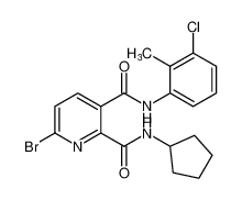 6-bromo-N3-(3-chloro-2-methylphenyl)-N2-cyclopentylpyridine-2,3-dicarboxamide CAS:197920-31-3 manufacturer & supplier