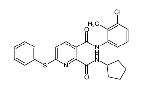 N3-(3-chloro-2-methylphenyl)-N2-cyclopentyl-6-(phenylthio)pyridine-2,3-dicarboxamide CAS:197920-43-7 manufacturer & supplier