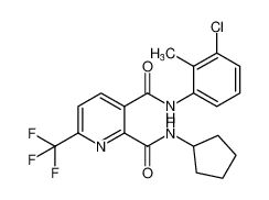 N3-(3-chloro-2-methylphenyl)-N2-cyclopentyl-6-(trifluoromethyl)pyridine-2,3-dicarboxamide CAS:197920-97-1 manufacturer & supplier