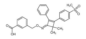 4,4-Dimethyl-3-(4-methylsulfonylphenyl)-2-phenyl-2-cyclobuten-1-one (3-carboxy)benzyl oxime CAS:197957-25-8 manufacturer & supplier