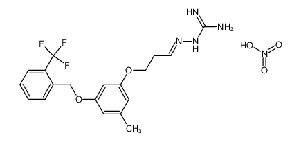 2-[2-[5-methyl-3-(2-trifluoromethylbenzyloxy)phenoxy]ethyl-1-methylene]-hydrazinecarboximidamide nitrate CAS:197958-66-0 manufacturer & supplier