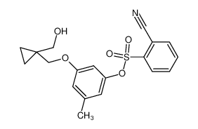 [1-[3-(2-cyanophenylsulfonyloxy)-5-methylphenoxy]methyl]-cyclopropylmethanol CAS:197960-59-1 manufacturer & supplier