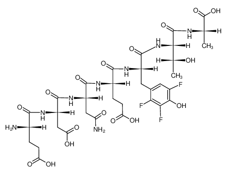 (S)-4-{(S)-2-[(S)-2-((S)-2-Amino-4-carboxy-butyrylamino)-3-carboxy-propionylamino]-3-carbamoyl-propionylamino}-4-[(S)-1-[(1S,2R)-1-((S)-1-carboxy-ethylcarbamoyl)-2-hydroxy-propylcarbamoyl]-2-(2,3,5-trifluoro-4-hydroxy-phenyl)-ethylcarbamoyl]