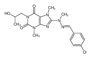 4-chloro-benzaldehyde [1-(2-hydroxy-propyl)-3,7-dimethyl-2,6-dioxo-2,3,6,7-tetrahydro-1H-purin-8-yl]-methyl-hydrazone CAS:19800-87-4 manufacturer & supplier