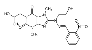 2-nitro-benzaldehyde (2-hydroxy-ethyl)-[1-(2-hydroxy-propyl)-3,7-dimethyl-2,6-dioxo-2,3,6,7-tetrahydro-1H-purin-8-yl]-hydrazone CAS:19800-90-9 manufacturer & supplier