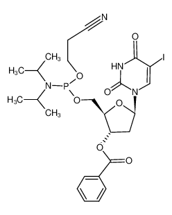 Benzoic acid (2R,3S,5R)-2-[(2-cyano-ethoxy)-diisopropylamino-phosphanyloxymethyl]-5-(5-iodo-2,4-dioxo-3,4-dihydro-2H-pyrimidin-1-yl)-tetrahydro-furan-3-yl ester CAS:198008-55-8 manufacturer & supplier