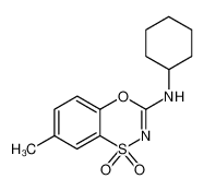 cyclohexyl-(7-methyl-1,1-dioxo-1H-1λ6-benzo[1,4,3]oxathiazin-3-yl)-amine CAS:19801-62-8 manufacturer & supplier