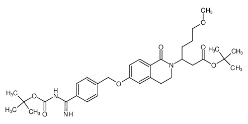 3-{6-[4-(tert-Butoxycarbonylamino-imino-methyl)-benzyloxy]-1-oxo-3,4-dihydro-1H-isoquinolin-2-yl}-6-methoxy-hexanoic acid tert-butyl ester CAS:198011-23-3 manufacturer & supplier