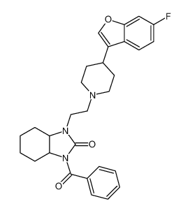 2H-Benzimidazol-2-one,1-benzoyl-3-[2-[4-(6-fluoro-3-benzofuranyl)-1-piperidinyl]ethyl]octahydro- CAS:198022-36-5 manufacturer & supplier