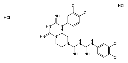 1-N',4-N'-bis[N'-(3,4-dichlorophenyl)carbamimidoyl]piperazine-1,4-dicarboximidamide,dihydrochloride CAS:19803-66-8 manufacturer & supplier