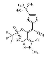 (Z)-2-(4-(tert-butyl)thiazol-2-yl)-2-cyano-1-(3,5-dichloro-1-methyl-1H-pyrazol-4-yl)vinyl trifluoromethanesulfonate CAS:198072-84-3 manufacturer & supplier