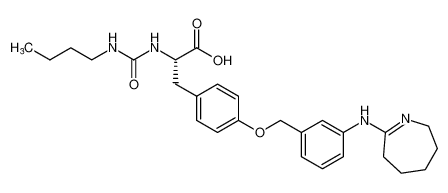 (S)-2-(3-butylureido)-3-(4-((3-((3,4,5,6-tetrahydro-2H-azepin-7-yl)amino)benzyl)oxy)phenyl)propanoic acid CAS:198151-24-5 manufacturer & supplier