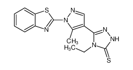 5-(1-(benzo[d]thiazol-2-yl)-5-methyl-1H-pyrazol-4-yl)-4-ethyl-2,4-dihydro-3H-1,2,4-triazole-3-thione CAS:198207-07-7 manufacturer & supplier