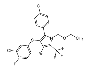 3-bromo-4-((3-chloro-4-fluorophenyl)thio)-5-(4-chlorophenyl)-1-(ethoxymethyl)-2-(trifluoromethyl)-1H-pyrrole CAS:198217-23-1 manufacturer & supplier