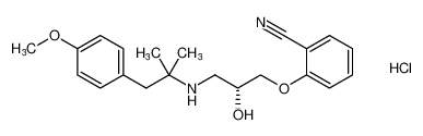 (R)-2-(2-hydroxy-3-((1-(4-methoxyphenyl)-2-methylpropan-2-yl)amino)propoxy)benzonitrile hydrochloride CAS:198225-99-9 manufacturer & supplier