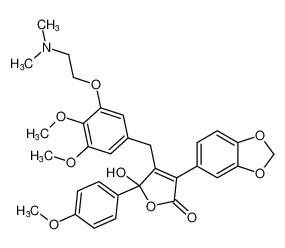 3-(benzo[d][1,3]dioxol-5-yl)-4-(3-(2-(dimethylamino)ethoxy)-4,5-dimethoxybenzyl)-5-hydroxy-5-(4-methoxyphenyl)furan-2(5H)-one CAS:198270-92-7 manufacturer & supplier