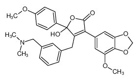 4-(3-((dimethylamino)methyl)benzyl)-5-hydroxy-3-(7-methoxybenzo[d][1,3]dioxol-5-yl)-5-(4-methoxyphenyl)furan-2(5H)-one CAS:198271-24-8 manufacturer & supplier