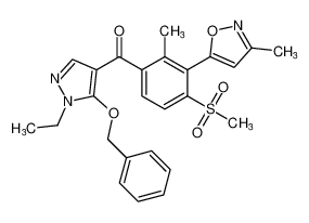 (5-(benzyloxy)-1-ethyl-1H-pyrazol-4-yl)(2-methyl-3-(3-methylisoxazol-5-yl)-4-(methylsulfonyl)phenyl)methanone CAS:198272-08-1 manufacturer & supplier