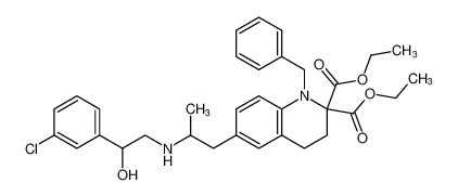 diethyl 1-benzyl-6-(2-((2-(3-chlorophenyl)-2-hydroxyethyl)amino)propyl)-3,4-dihydroquinoline-2,2(1H)-dicarboxylate CAS:198276-76-5 manufacturer & supplier