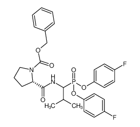 benzyl (2S)-2-((1-(bis(4-fluorophenoxy)phosphoryl)-2-methylpropyl)carbamoyl)pyrrolidine-1-carboxylate CAS:198282-65-4 manufacturer & supplier