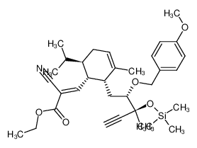 (E)-2-Cyano-3-{(1S,2R,6R)-6-isopropyl-2-[(2S,3S)-2-(4-methoxy-benzyloxy)-3-methyl-3-trimethylsilanyloxy-pent-4-ynyl]-3-methyl-cyclohex-3-enyl}-acrylic acid ethyl ester CAS:198336-07-1 manufacturer & supplier