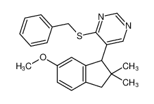 4-(benzylthio)-5-(6-methoxy-2,2-dimethyl-2,3-dihydro-1H-inden-1-yl)pyrimidine CAS:198340-29-3 manufacturer & supplier