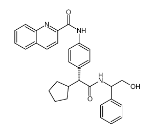 N-(4-((1R)-1-cyclopentyl-2-((2-hydroxy-1-phenylethyl)amino)-2-oxoethyl)phenyl)quinoline-2-carboxamide CAS:198407-49-7 manufacturer & supplier