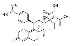 17α-acetoxy-21-hydroxy-11β-[4-(N,N-dimethylamino)phenyl]-19-norpregna-4,9-diene-3,20-dione CAS:198414-34-5 manufacturer & supplier