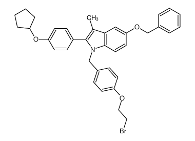 5-Benzyloxy-1-[4-(2-bromo-ethoxy)-benzyl]-2-(4-cyclopentyloxy-phenyl)-3-methyl-1H-indole CAS:198480-11-4 manufacturer & supplier