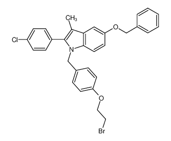 5-Benzyloxy-1-[4-(2-bromo-ethoxy)-benzyl]-3-methyl-2-(4-chloro-phenyl)-1H-indole CAS:198480-14-7 manufacturer & supplier