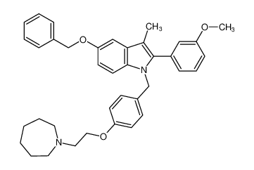 1-(4-(2-(azepan-1-yl)ethoxy)benzyl)-5-(benzyloxy)-2-(3-methoxyphenyl)-3-methyl-1H-indole CAS:198480-42-1 manufacturer & supplier