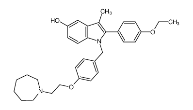 1-(4-(2-(azepan-1-yl)ethoxy)benzyl)-2-(4-ethoxyphenyl)-3-methyl-1H-indol-5-ol CAS:198480-51-2 manufacturer & supplier