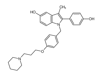 2-(4-hydroxyphenyl)-3-methyl-1-(4-(3-(piperidin-1-yl)propoxy)benzyl)-1H-indol-5-ol CAS:198481-23-1 manufacturer & supplier