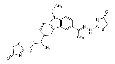 1,1'-(9-ethyl-carbazole-3,6-diyl)-bis-ethanone bis-[(4-oxo-thiazolidin-2-ylidene)-hydrazone] CAS:19850-76-1 manufacturer & supplier