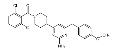 (4-(2-amino-6-(4-methoxybenzyl)pyrimidin-4-yl)piperidin-1-yl)(2,6-dichlorophenyl)methanone CAS:198553-21-8 manufacturer & supplier